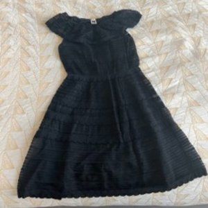 Large Missoni Dress in Black with Flutter Collar